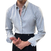 Spring Long Sleeve Shirt Male British Business Dress
